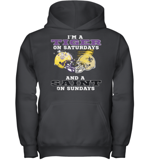 New Orleans Saints Im A Tiger On Saturdays Youth Hoodie