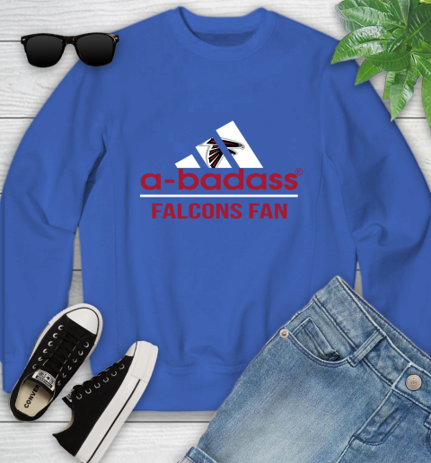 NFL A Badass Atlanta Falcons Fan Adidas Football Sports Youth Sweatshirt 7