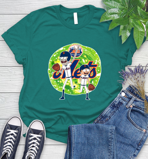 MLB New York Mets Rick And Morty Baseball Sports Women's T-Shirt 12