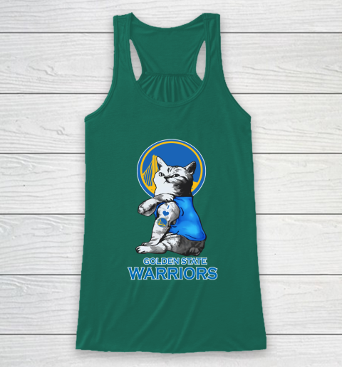 NBA Basketball My Cat Loves Golden State Warriors Racerback Tank 5