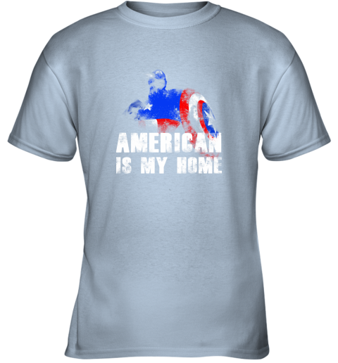 America Is My Home Captain America 4th Of July Youth T-Shirt