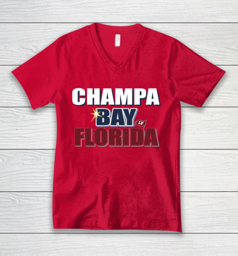Champa Bay Florida V-Neck T-Shirt 6