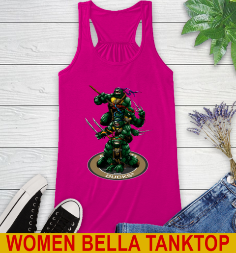 NHL Hockey Anaheim Ducks Teenage Mutant Ninja Turtles Shirt Racerback Tank 8