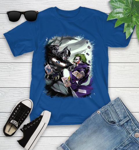 Los Angeles Rams NFL Football Batman Fighting Joker DC Comics Youth T-Shirt 9