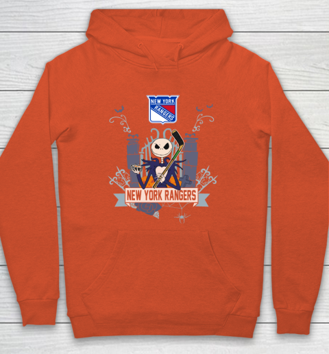 NHL New York Rangers Hockey Jack Skellington Halloween Hoodie 3