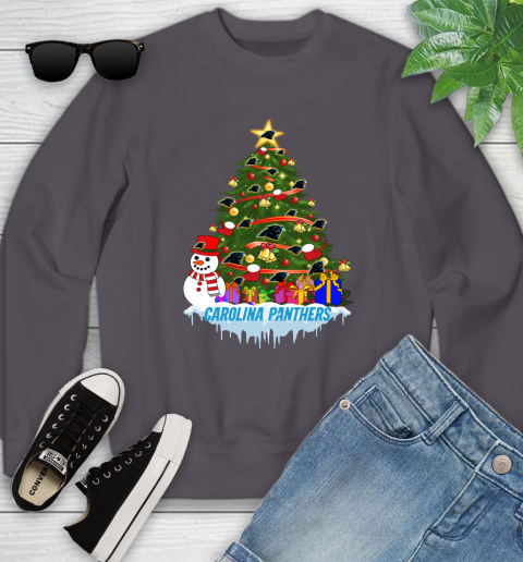 Carolina Panthers Merry Christmas NFL Football Sports Youth Sweatshirt 6