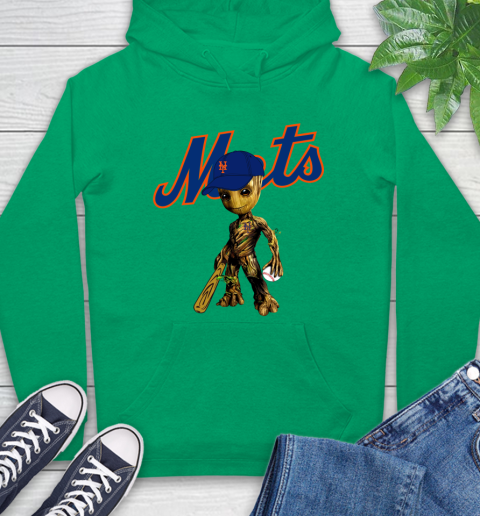 MLB New York Mets Groot Guardians Of The Galaxy Baseball Hoodie 8