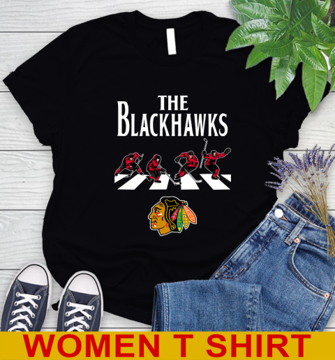 NHL Hockey Chicago Blackhawks The Beatles Rock Band Shirt Women's T-Shirt