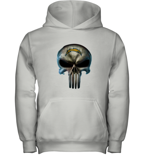 Los Angeles Chargers The Punisher Mashup Football Youth Hoodie