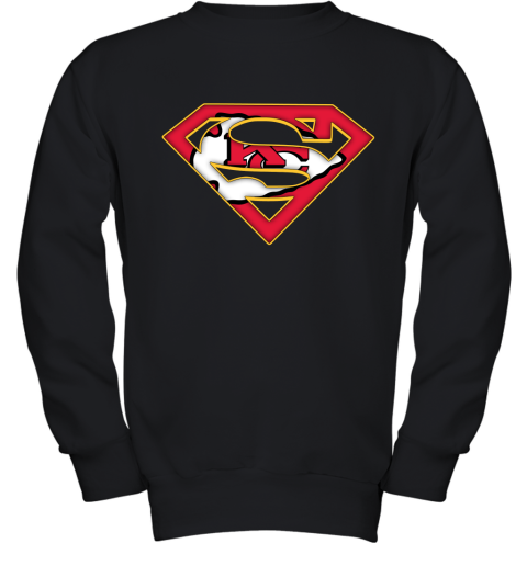 We Are Undefeatable The Kansas City Chiefs x Superman NFL Youth Sweatshirt