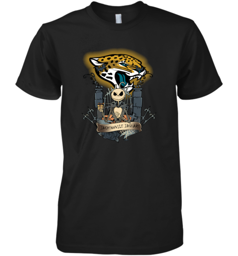 Jacksonville Jaguars Jack Skellington This Is Halloween NFL Premium Men's T-Shirt