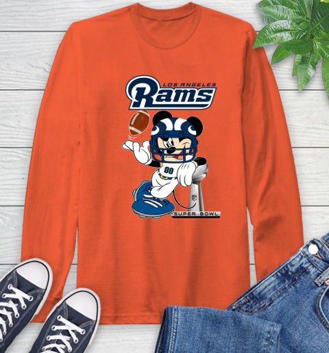 NFL Los Angeles Rams Mickey Mouse Disney Super Bowl Football T Shirt Long Sleeve T-Shirt 5