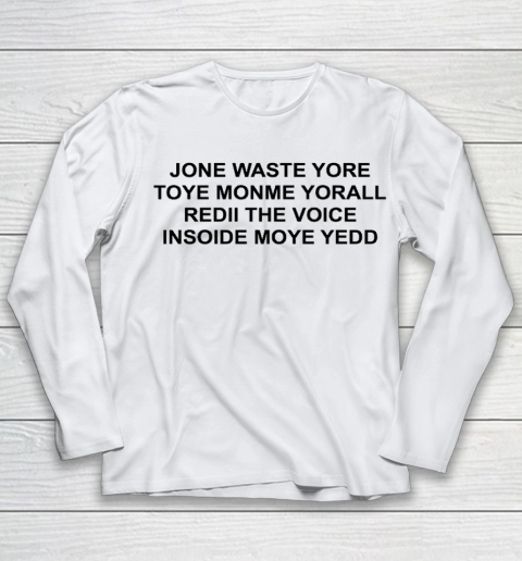 Jone Waste Yore Funny I Miss You Blink 182 Youth Long Sleeve