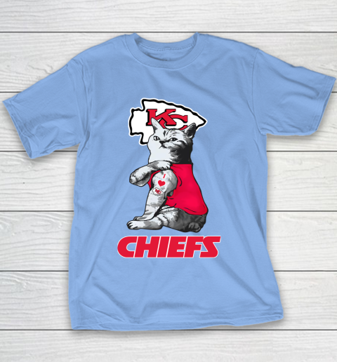 NFL Football My Cat Loves Kansas City Chiefs Youth T-Shirt 9 NFL Football My Cat Loves Kansas City Chiefs Youth T-Shirt - Image 9