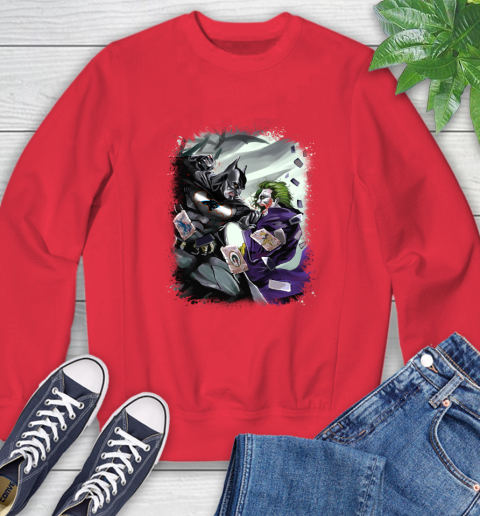 Carolina Panthers NFL Football Batman Fighting Joker DC Comics Sweatshirt - Image 11