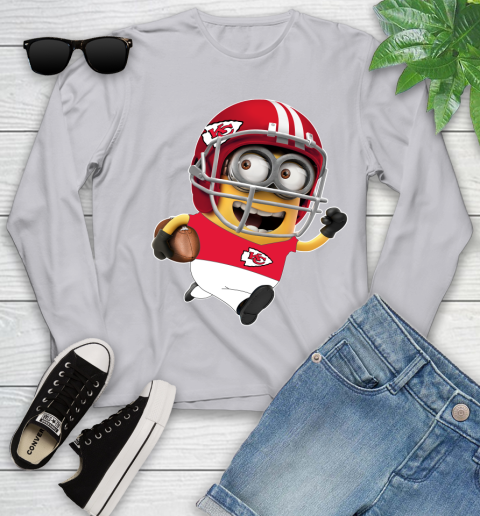 NFL Kansas City Chiefs Minions Disney Football Sports Youth Long Sleeve 5