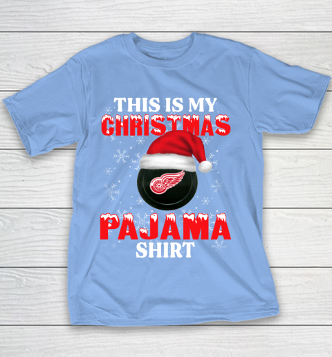 Detroit Red Wings This Is My Christmas Pajama Shirt NHL Youth T-Shirt 8