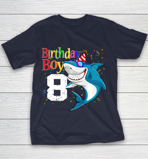 Kids 8th Birthday Boy Shark Shirts 8 Jaw Some Four Tees Boys 8 Years Old Youth T-Shirt 2