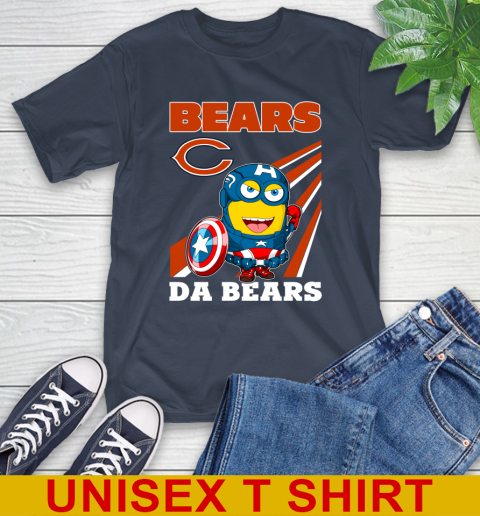 NFL Football Chicago Bears Captain America Marvel Avengers Minion Shirt T-Shirt 3