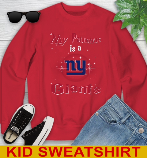 NFL Football Harry Potter My Patronus Is A New York Giants Youth Sweatshirt 7