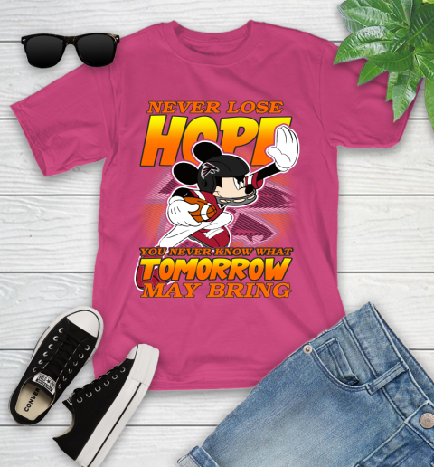 Atlanta Falcons NFL Football Mickey Disney Never Lose Hope (1) Youth T-Shirt 11