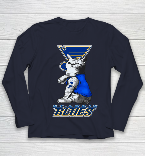 NHL My Cat Loves St.Louis Blues Hockey Youth Long Sleeve 2