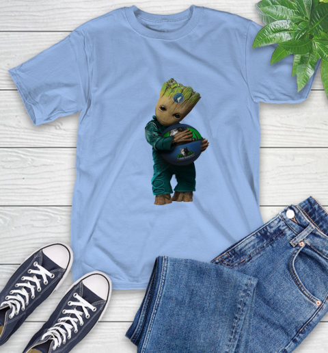 NBA Groot Guardians Of The Galaxy Basketball Sports Minnesota Timberwolves T-Shirt 11