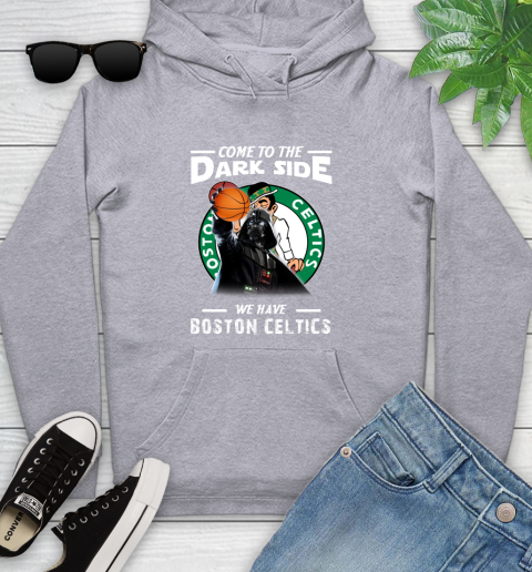 NBA Come To The Dark Side We Have Boston Celtics Star Wars Darth Vader Basketball Youth Hoodie 6