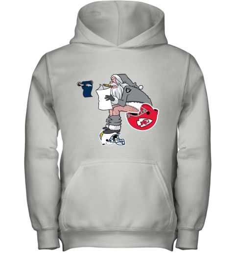 Santa Claus Oakland Raiders Shit On Other Teams Christmas Youth Hoodie