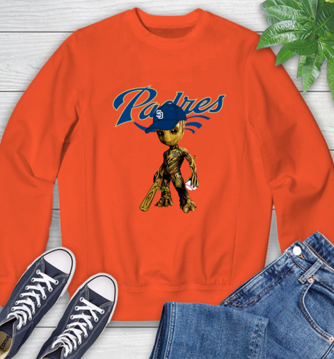 MLB San Diego Padres Groot Guardians Of The Galaxy Baseball Sweatshirt 4