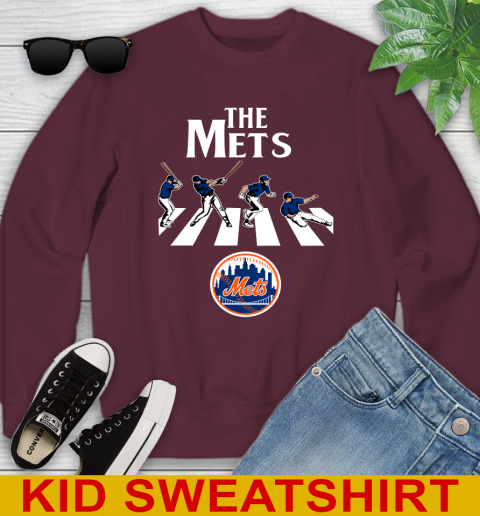 MLB Baseball New York Mets The Beatles Rock Band Shirt Youth Sweatshirt 4