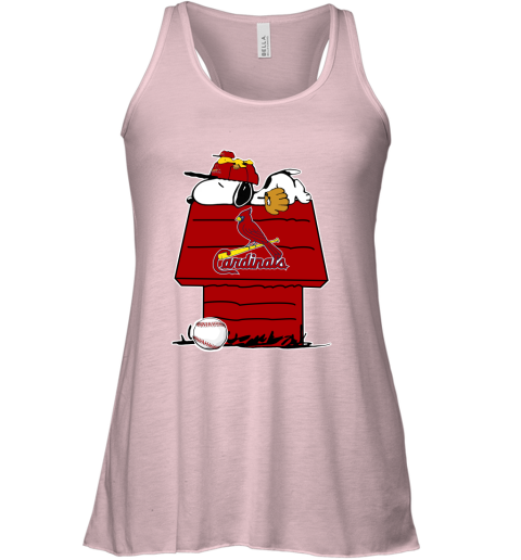 MLB St.Louis Cardinals Snoopy Woodstock The Peanuts Movie Baseball T Shirt  V-Neck T-Shirt