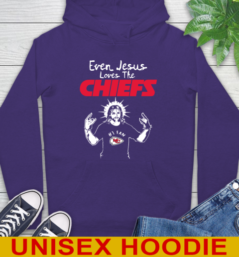 Kansas City Chiefs NFL Football Even Jesus Loves The Chiefs Shirt Hoodie 5