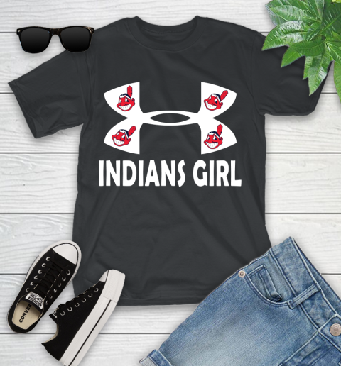 MLB Cleveland Indians Under Armour Baseball Sports Youth T-Shirt