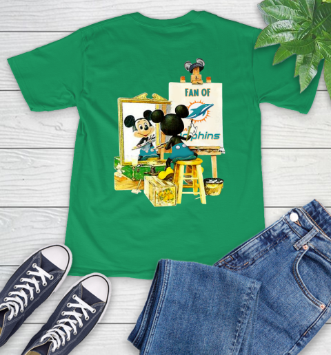 NFL Football Miami Dolphins Mickey Drawing Shirt 8