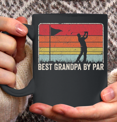 Grandpa Funny Gift Apparel  Best Grandpa By Par Vintage Retro Golf Ceramic Mug 11oz