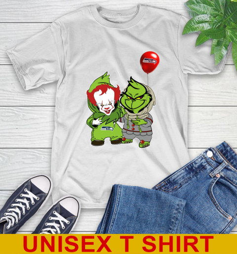 Seattle Seahawks Baby Pennywise Grinch Christmas NFL Football T-Shirt