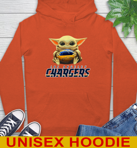 NFL Football Los Angeles Chargers Baby Yoda Star Wars Shirt Hoodie 5