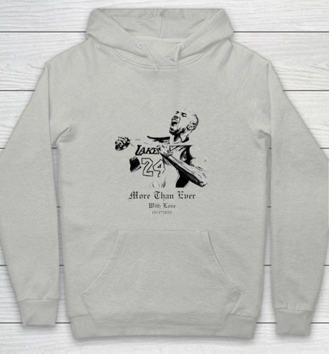 24 Los Angeles Lakers Kobe Bryant more than ever with love Youth Hoodie