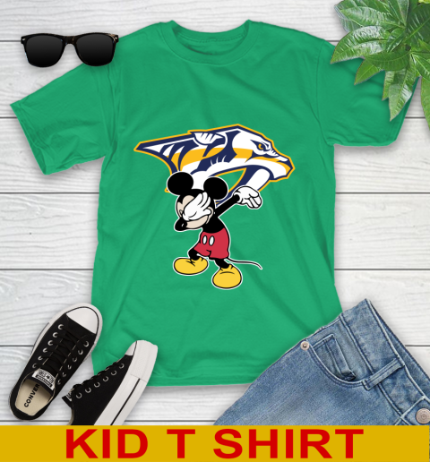 Nashville Predators NHL Hockey Dabbing Mickey Disney Sports Youth T-Shirt 6