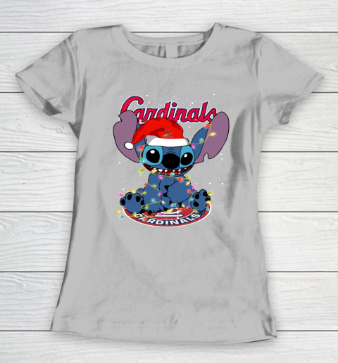 St.Louis Cardinals MLB noel stitch Baseball Christmas Women's T-Shirt 3