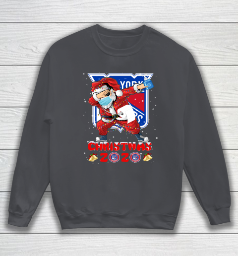 New York Rangers Funny Santa Claus Dabbing Christmas 2020 NHL Sweatshirt 4