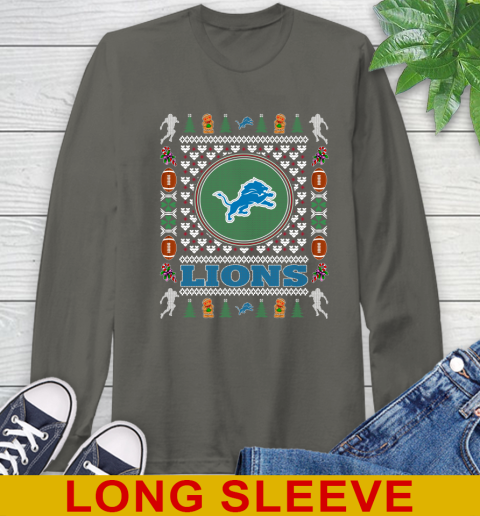 Detroit Lions Merry Christmas NFL Football Loyal Fan Long Sleeve T-Shirt 10