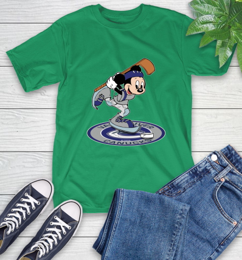 NHL Hockey Vancouver Canucks Cheerful Mickey Disney Shirt T-Shirt - Image 9