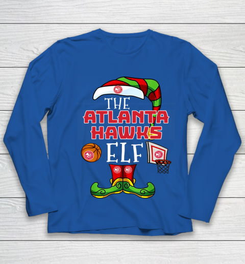 Atlanta Hawks Christmas ELF Funny NBA Youth Long Sleeve 7