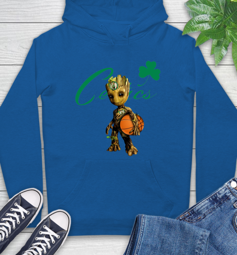 Boston Celtics NBA Basketball Groot Marvel Guardians Of The Galaxy Hoodie 9