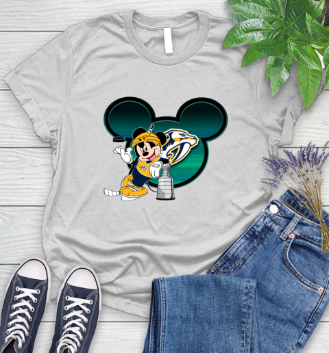 NHL Nashville Predators Stanley Cup Mickey Mouse Disney Hockey T Shirt Women's T-Shirt