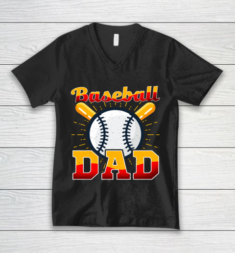 Father's Day Funny Gift Ideas Apparel  Baseball Dad Awesome Coach V-Neck T-Shirt