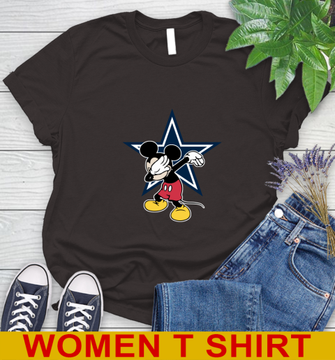 Dallas Cowboys NFL Football Dabbing Mickey Disney Sports Women's T-Shirt - Image 9