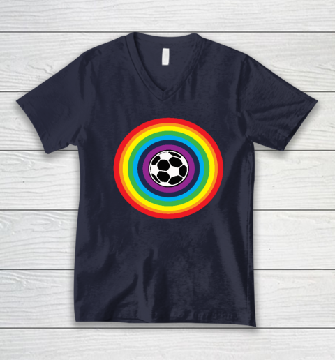 Grant Wahl Rainbow Shirt LGBT Rainbow Colours Soccer Football Worldcup 2022 Qatar V-Neck T-Shirt 2